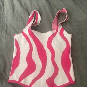 Pink zibra print top